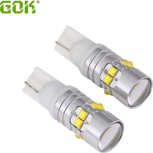 2pcs Car Led Light t10 194 W5W T10 T15 50W With Lens Projector Aluminum Case Bulbs Car Interior Turn Signal Reverse Light