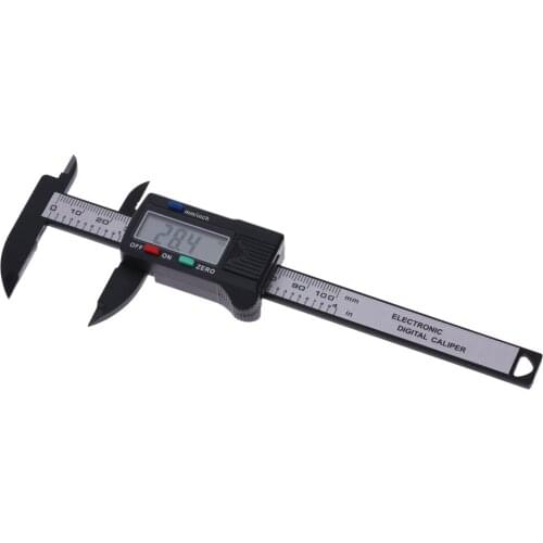 200pcs Mini Carbon 0-100mm/0.1mm Fiber Composites Electronic Digital Caliper Precision Measurement Tool