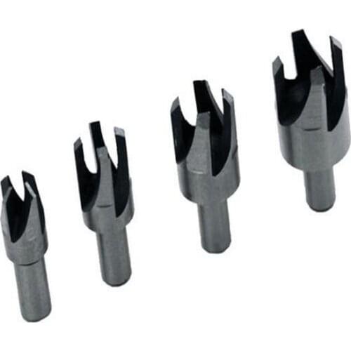 4PCS wood plug cutter cork drill bits cutting tools set straight claw CARPENTRY CORK DRILL 5/8 1/2 3/8 1/4 WOODWORK PLUG CUTTERS