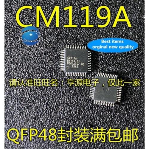 5PCS CM119 CM119A QFP48 audio controller chip IC/USB sound card chip in stock 100% new and original