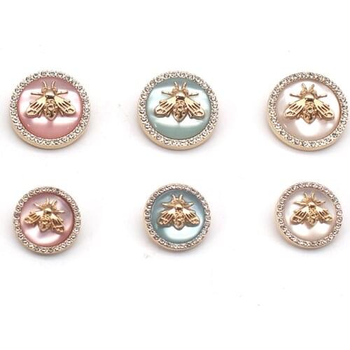 5pcs/lot Round Rhinestone for Needlework Sewing Buttons for Clothing Craft Supplies Diy Manualidades Accessories Decorative