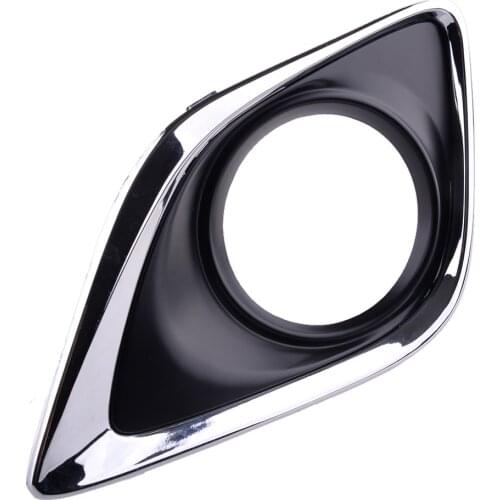 Beler Front Left Bumper Fog Lamp Light Hole Molding with Chrome Edge Cover Bezel fit for Toyota Venza 2013 2014 2015