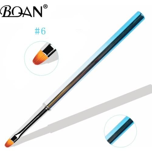 BQAN #6 Gradient Pole Nail Art Acrylic UV Gel Extension Builder Petal Flower Painting Drawing Brush Pen Manicure Tools