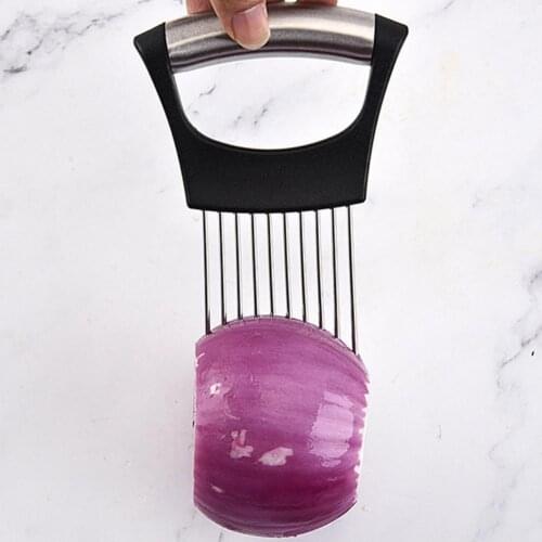 High-quality Onion Holder Slicer Kitchen Utensil Gadgets Food Slice Assistant With Non-slip Handle Suitable For Chefs, Housewive