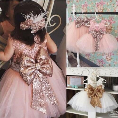 Baby Dress Summer Girl Lace Openwork Sleeveless Bow Princess Dress Birthday Party Christmas Thanksgiving Costume Kids Clothes
