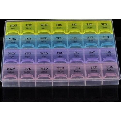 Hot 7 Days Pill Case Medicine Tablet Sorter Drug Box Container Medicine Weekly Pill Box Drug Cases Splitters for Healthy Care
