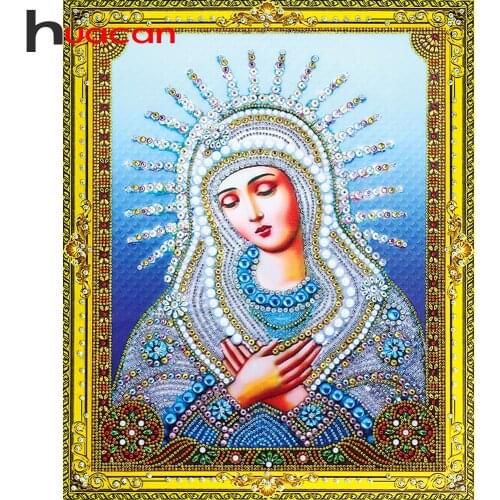 Huacan Diamond Embroidery Religion 5D Diamond Painting Icons Special Shaped Home Decor 40x50cm