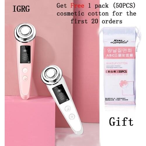 IGRG Women Facial Care Tool RF Radio Frequency LED Photon Face Lifting Tighten Wrinkle Removal Skin Care Face Massager