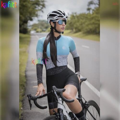 Kafitt Jasper Collection Female Cycling Suit Long Sleeve Skinsuit Womens Cycling Clothing Bicycle Jumpsuit Ciclismo Triathlon S