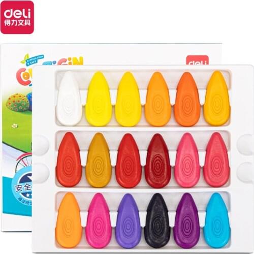 Deli 72074 36 color water drop crayon Safe Non-toxicColouring Pencil for Students Kids Children Stationery school supplies