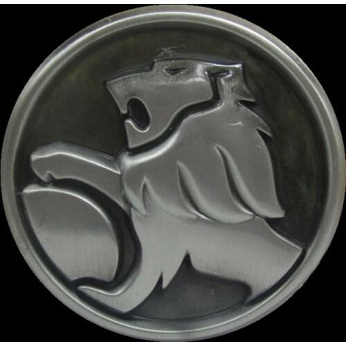 Handsome Lion Round Zinc Alloy Belt Buckles with 4cm Leather Belt Mens Good Plating Animals Metal Belt Buckles for Men 2 Colors