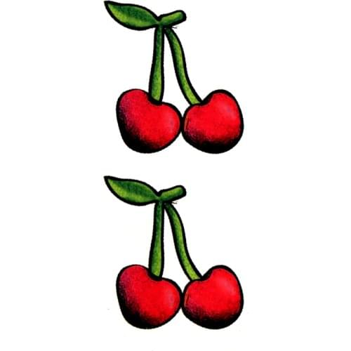 Red Cherry Waterproof Temporary Temporary Tattoo Women Fake Tatoo Sticker Flash Tattoo Body art Henna For Tattoo Men