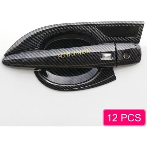 For Nissan Altima 2019-2021 Carbon Fiber Door Handle Cover + Surrounds Protector Accessories