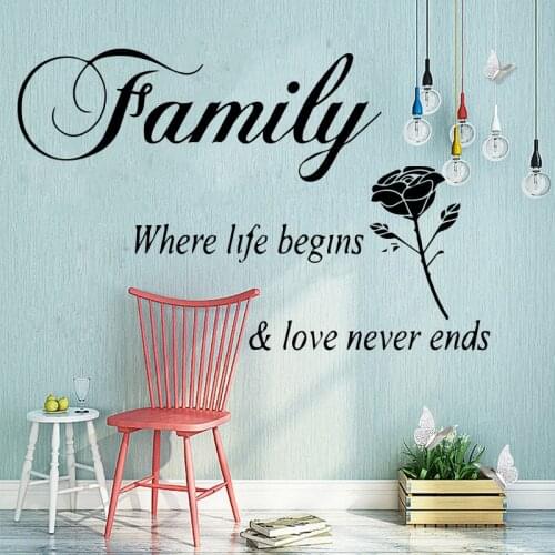 Love life Family Vinyl Wallpaper Roll Furniture Dekoration For bedroom Decor Diy Pvc room Decoration Accessories