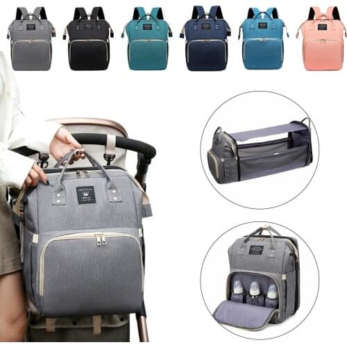 Multifunctional Portable Mommy Bag Baby Diaper Beds Bags Reinforced Multifunctional Backpack For Child Storage Backpack