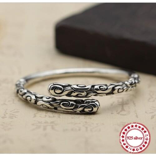 S925 sterling silver mens bracelet personalized classic vintage jewelry domineering cloud shape send lovers gift Bangles