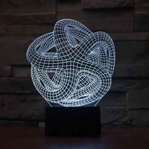 Usb Touch controlled Desk Lamp Table Moderne led Nightlight Art Abstract Colorful Vision Stereo 3d Led Creative Table Lamp