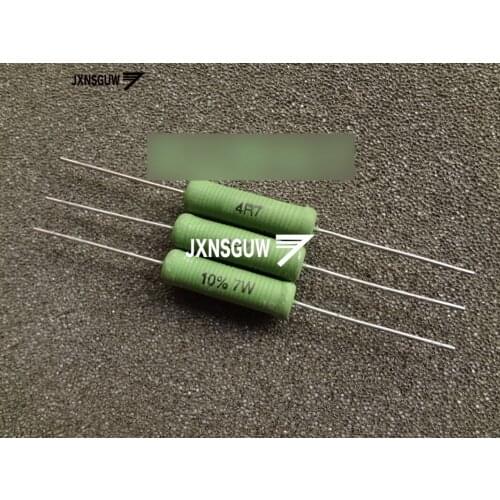 10PCS NEW Original PH BC 10% 7W4.7R 7x25MM green resistance 7W 4.7R Film Resistor 4.7R 7W 4R7 4.7ohm