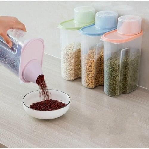 New Large Grain Storage Tank Kitchen Food Storage Box Sealed Jar Plastic Can Batch food container storage