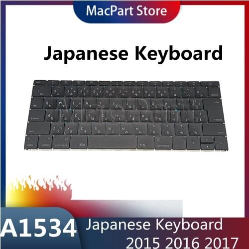 Original A1534 Japanese Keyboard for Macbook Pro Retina A1534 2015 2016 2017 Year Japanese Keyboard