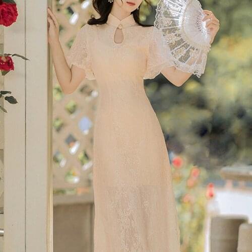 French Vintage Summer Dresses Women Design 2021 Summer One Piece Dress Korean Short Sleeve Slim Elegant Midi Dress Females Chic