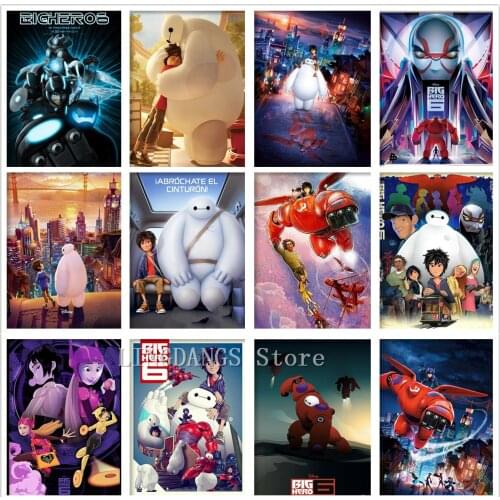Big Hero 6 Disney Poster 5d Diy Diamond Painting Cartoon Movie Diamond Mosaic Embroidery Cross Stitch Kits Art Home Decor Gift