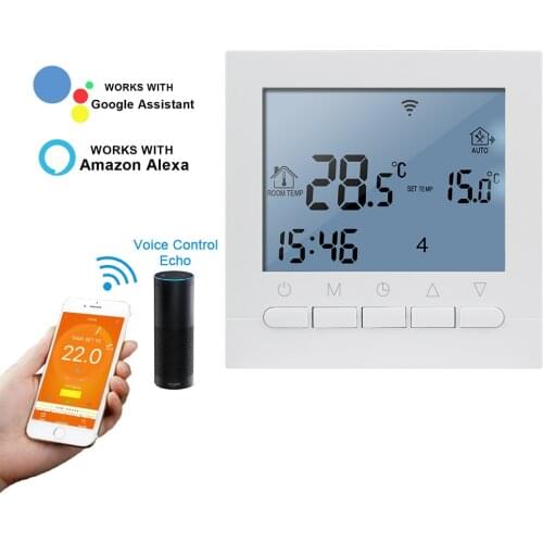 WIFI Temperature Controller 16A AC220V LCD Dual Temperature Regulator Ralay Output Electric Heating wifi Thermostat