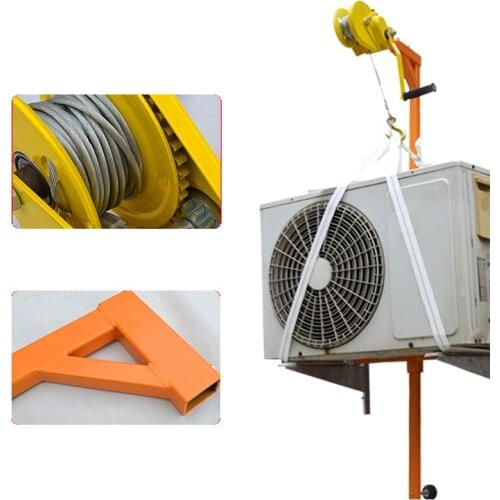 Manual Stainless steel, outside installation lifting tool, crane, folding, self-locking manual winch assembly air conditioner