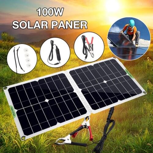 Solar Panel 100w Kit 12V/5V Solar Panel With Car Battery Charging Controller Solar Trickle Battery Maintainer For Car Boat
