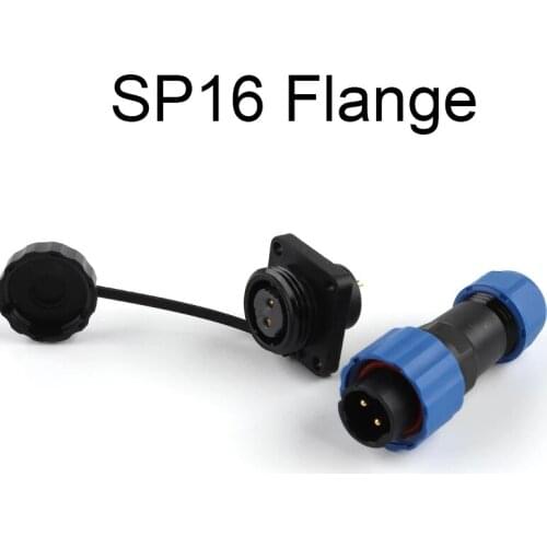 SP16 IP68 Flange TYPE Waterproof Connector 2/3/4/5/6/7/9Pin Connector Plug and Socket Top Quality Industrial Wire Connectors