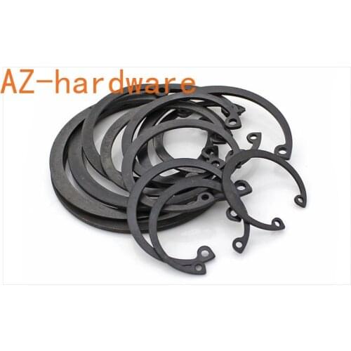 Circlip For Hole The hole with the card reed Inner kaka reed C-type stop hole card hole with elastic bezel 65 manganese 2PCS
