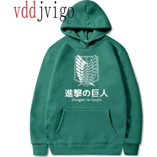 Attack on Titan Hoodies Unisex Male Female Print Shingeki No Kyojin Anime Clothes Loose Casual Streetwears Link Aesthetic Korean
