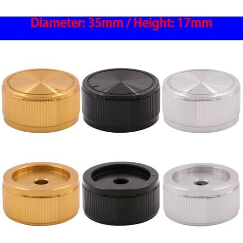 KYYSLB 35*17mm Power Amplifier Volume Knob Pure Aluminum Alloy Front Decoder CD Player Knob Switch Potentiometer Chassis Knob