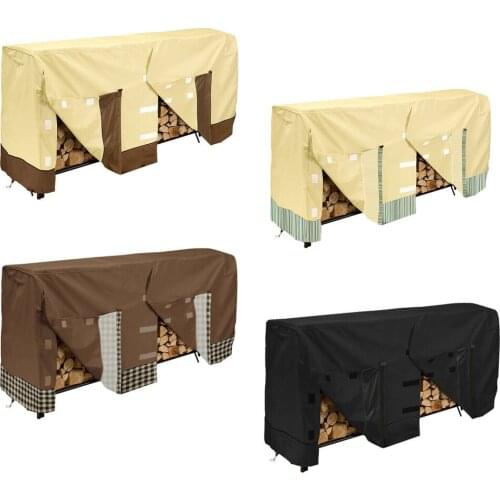 Waterproof Outdoor 600D Oxford Wood Rack Cover Heavy Duty Wood Storage Dustproof Protection Cover Zippered