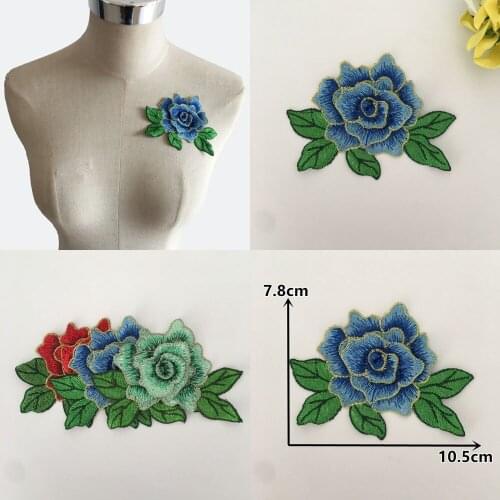 Embroidery Polyester Lace fabric for sewing 3D flower Lace Collar DIY Applique on clothes Needlework Accessories Scrapbooking