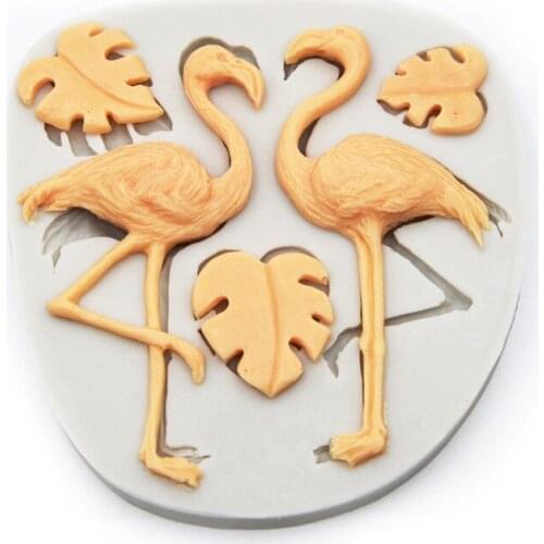 Luyou 1pcs Flamingo Cake Mold Silicone Mold Fondant Mold Chocolate Mold Cake Decorating Tools Lace Cake Mould FM1802