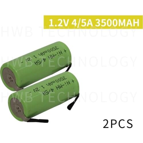 2 Pieces/lot KX Original New 1.2V 4/5A 3500mAh Ni-Mh 4/5 A Ni Mh Rechargeable Battery With Pins Free Shipping