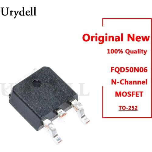5pcs FQD50N06 50N06 N-Channel MOSFET Transistor TO-252 New and Original