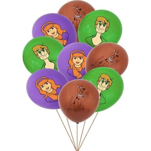 9pcs/lot Scooby Balloons 12inch Animals Pet Dog Paw Pal Latex Ballons Party Home Happy Birthday Decorations Supplies Kids Toys