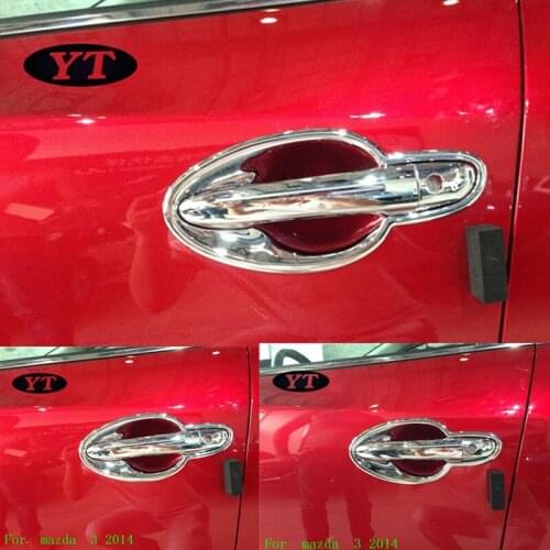 Auto Door handle bowl and door handle trims car styling for mazda 3 2014 -2016 TypeA,auto accessories,car styling