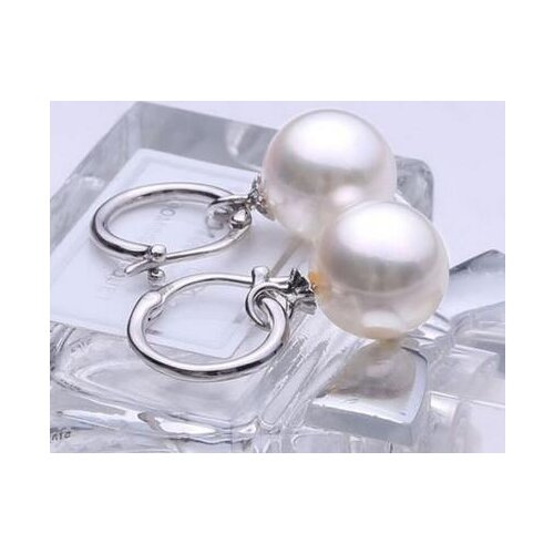 Free shipping luxury Noble jewelry charming AAA11-12mm south sea white earring