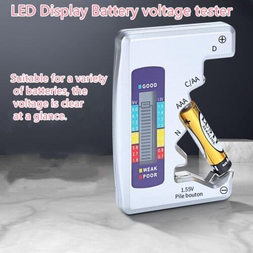 Digital Battery Tester LCD Display C D N AA AAA 9V 1.5V Button Cell Battery Capacity Check Detector Capacitance Diagnostic Tool