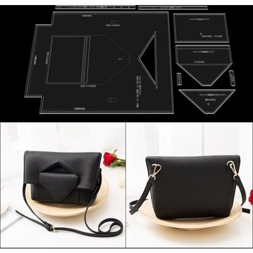 Ladies Shoulder Bag Messenger Bag Acrylic Transparent Template Sewing Design Pattern Mould DIY Handmade Leather Craft Tools
