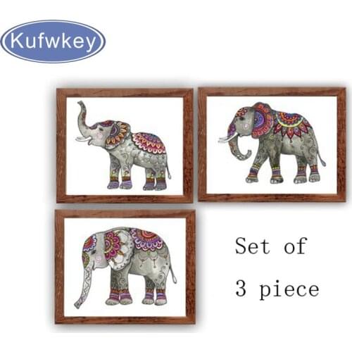 Diy diamond paintings 3 piece wall decor, Elephants Painting Picture diamond embroidery of paintings diamond mosaic cross stitch