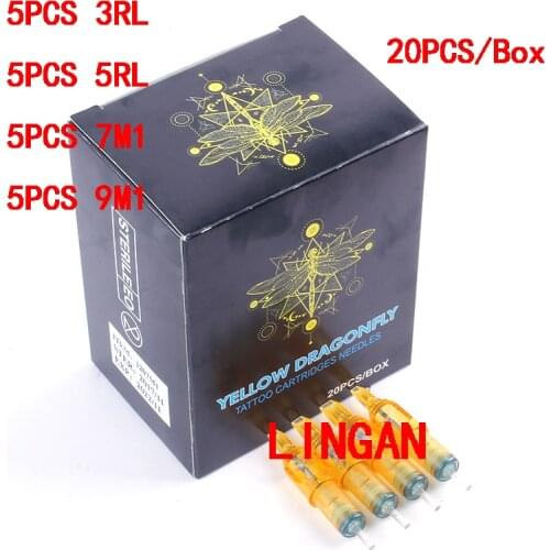 Hot 20pcs disposable semi-permanent tattoo cosmetic box needle Hybrid needle 5pcs 3RL+5PCS 5RL+5PCS 7M1+5PCS 9M1 Free shipping