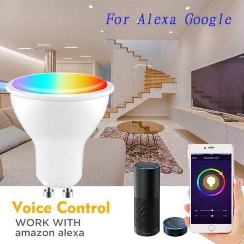 GU10 LED Lamp RGB 5W RGB GU10 Led Spotlight RGB Light Lamp Bombillas Smart WiFi Bulb Led App Remote Voice Control Spotlight GU10