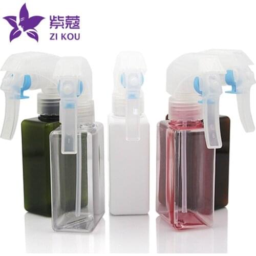 Hot-selling1pcs free shipping 100ml square shape cleaning hand sprayer plastic mouse mini trigger for personal care spray bottle