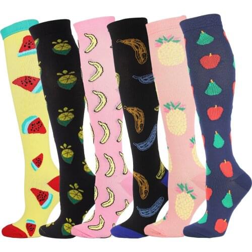 Compression Stockings Men Women Running Sport Socks 30mmHg Knee High Women Funny Varicose Veins Circulation Compression Stocks