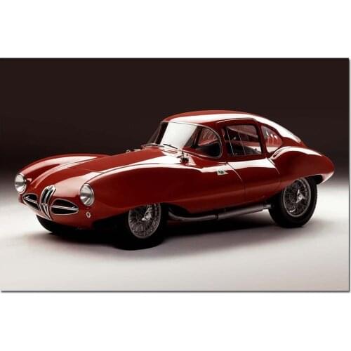 Alfa Romeo Disco Volante Red Retro Car Poster Print for Home Decor Wall Art Picture For Living Room Decor Canvas Painting