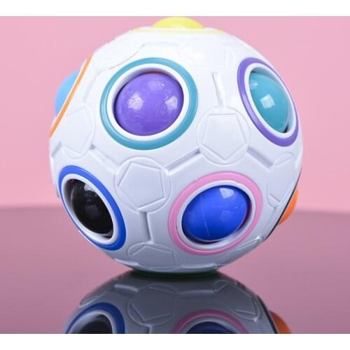 Creative Magic Rainbow Ball Cube Speed Puzzle Ball Kids Educational Learning Funny Gifts Toys for Children Adult Stress Reliever